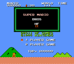 Super Mario Bros HF 2 Title Screen